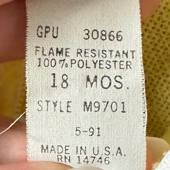 Royal Heir Yellow Infant Footsie Sleeper One Piece - Picture 6 of 10